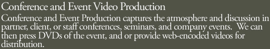 Conference and Event Video Production
